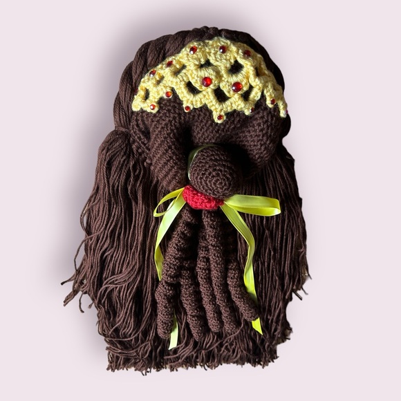 Hand Made Other - Kids Handmade Beauty And The Beast Belle Crocheted Yarn Wig Dress Up Costume